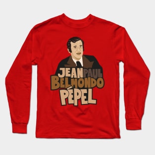 Jean-Paul Belmondo Portrait - French Cinema Icon Long Sleeve T-Shirt